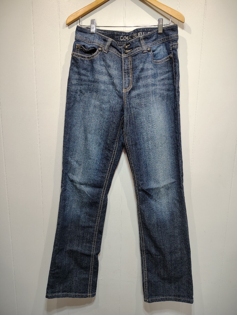 Code Bleu Annette Modern Rise Bootcut Jeans Size 12/30 Tall 35 Inseam Y2K Vibe